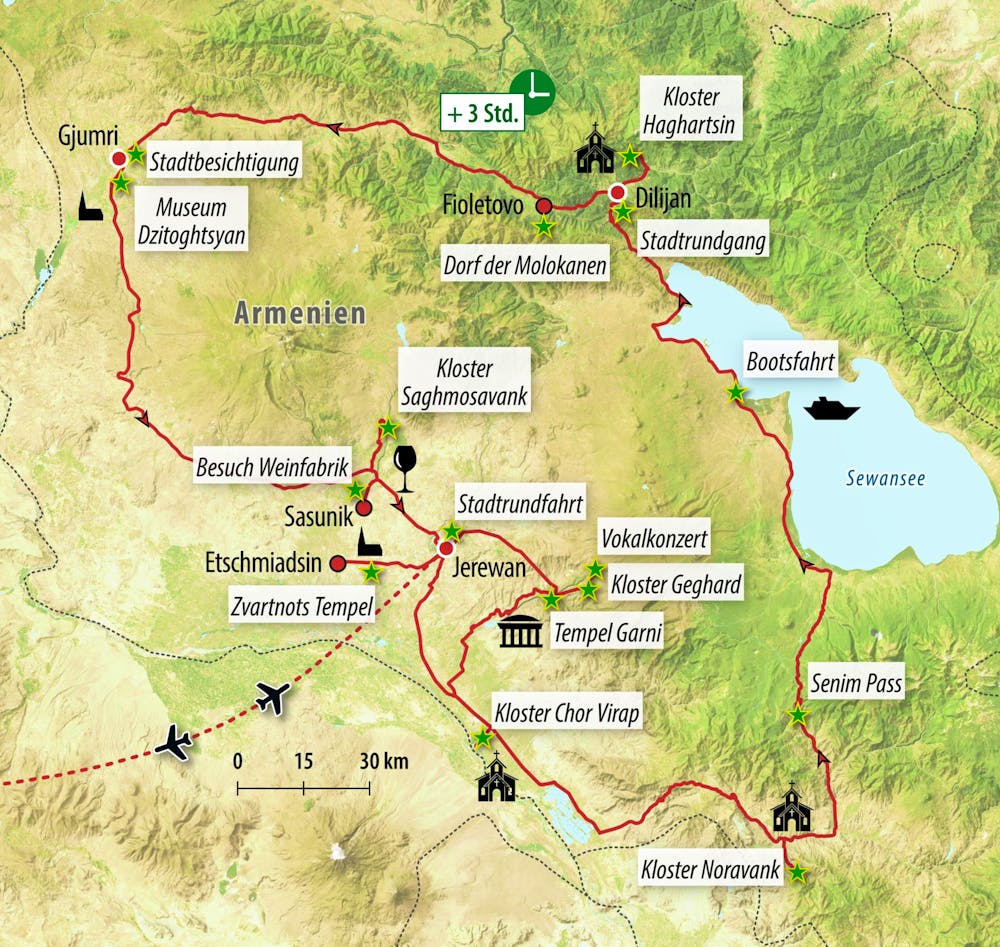Ihre Reiseroute – © Eberhardt TRAVEL