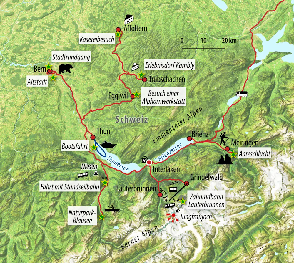 Ihre Reiseroute &ndash; &copy; Eberhardt TRAVEL