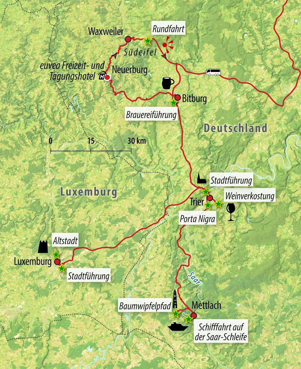 Ihre Reiseroute – © Eberhardt TRAVEL
