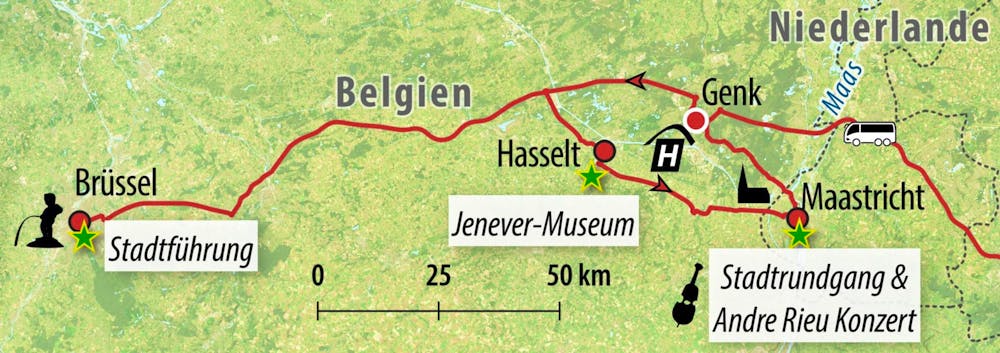 Ihre Reiseroute NL-ARIE2 – © Eberhardt TRAVEL