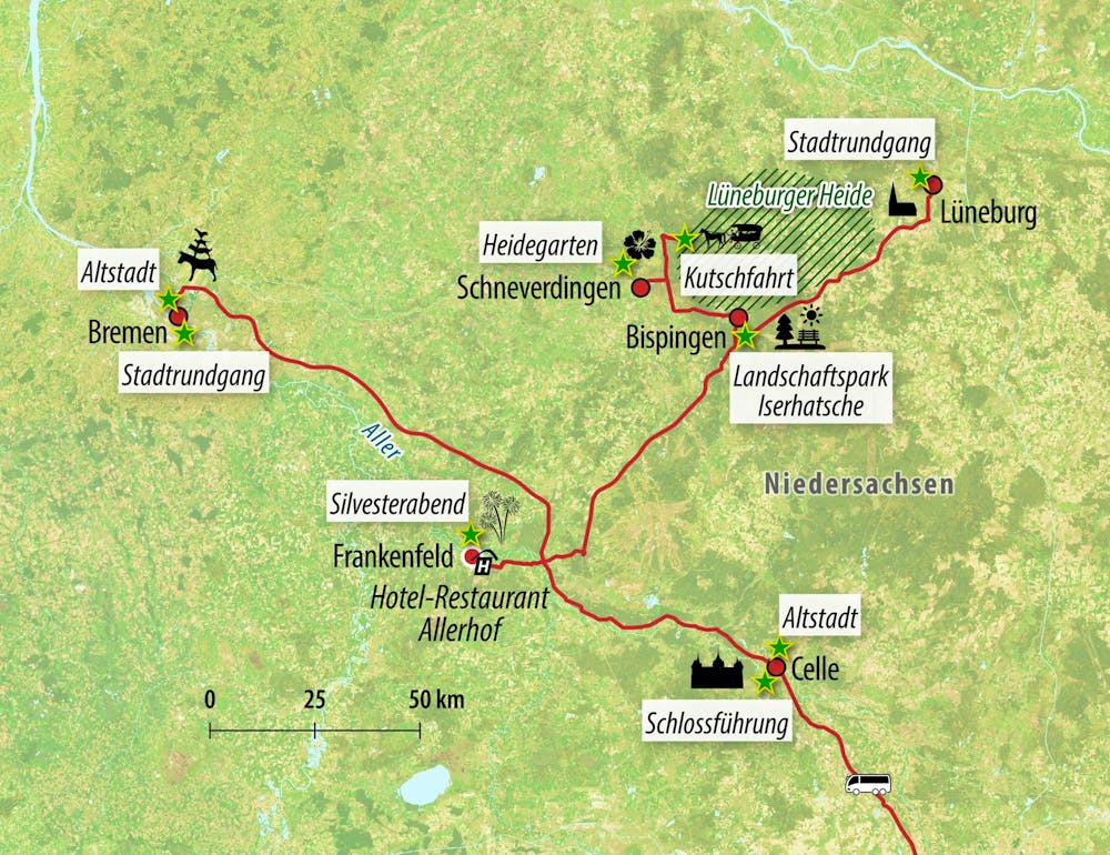 Ihre Reiseroute – © Eberhardt TRAVEL