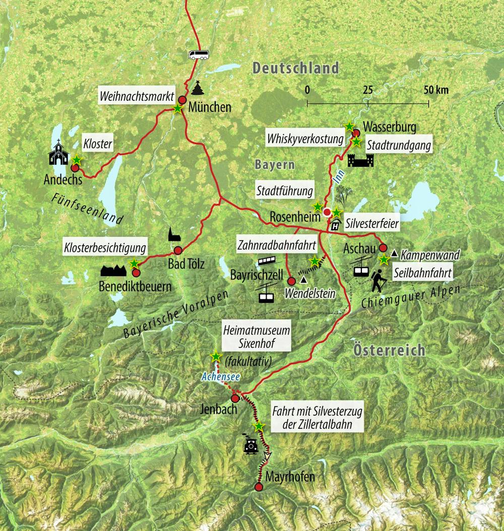 Ihre Reiseroute – © Eberhardt TRAVEL