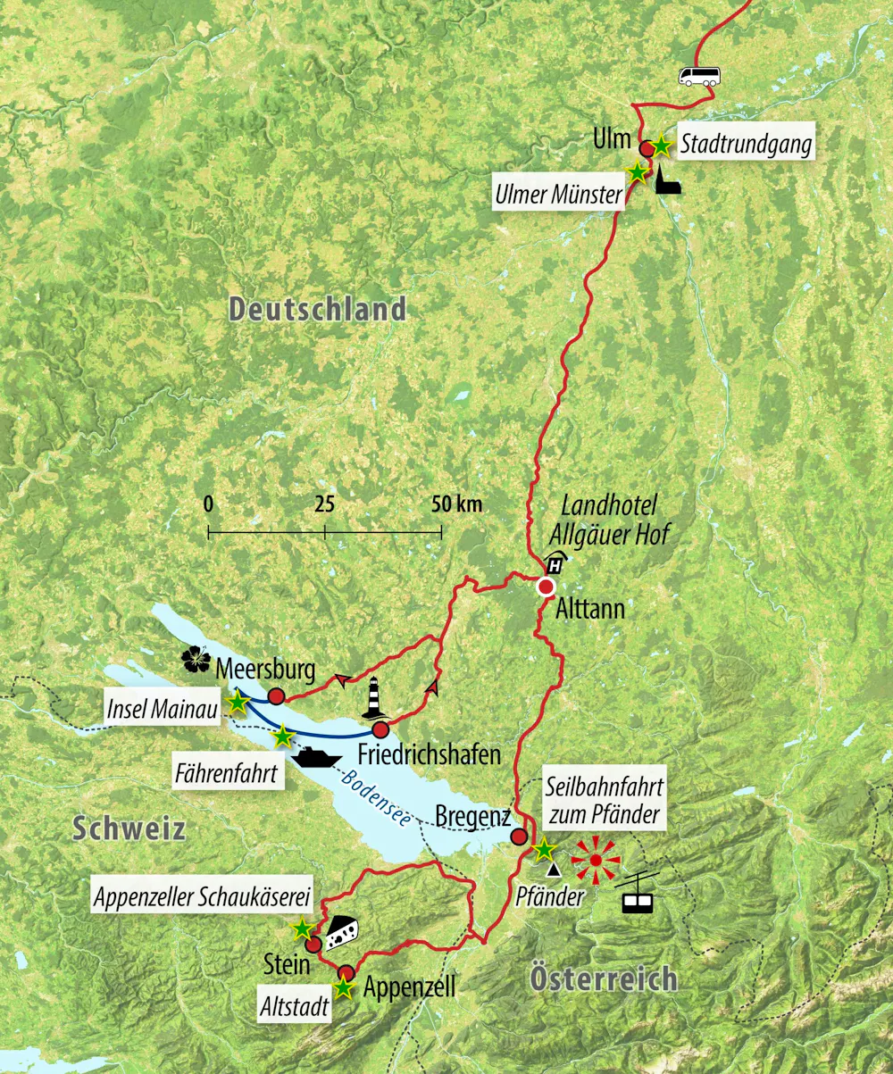 Ihre Reiseroute &ndash; &copy; Eberhardt TRAVEL