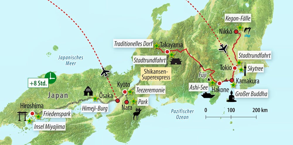 Ihre Reiseroute zur 12-Tage-Reise – © Eberhardt TRAVEL