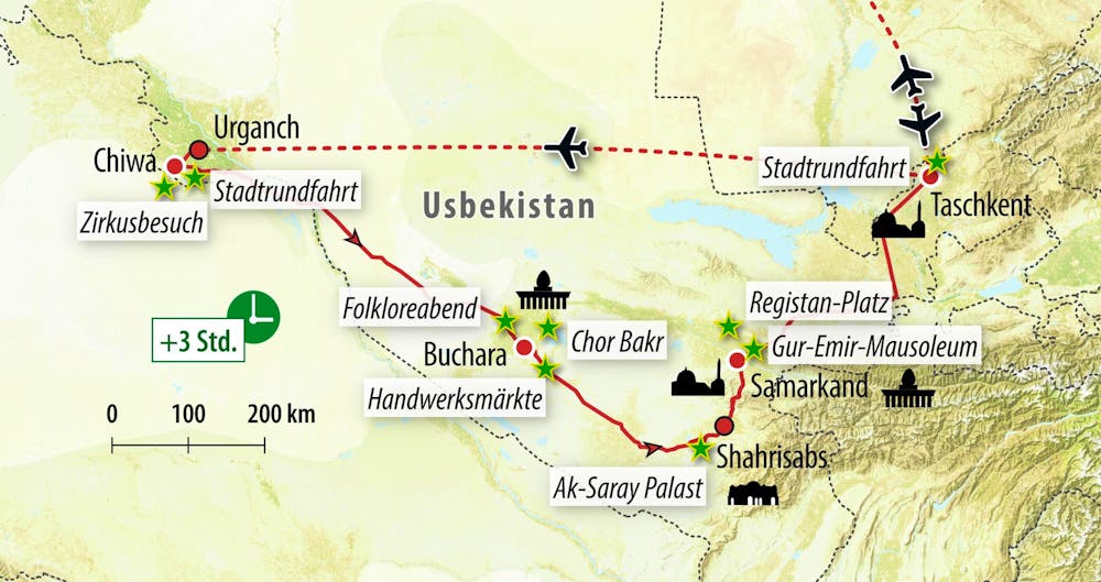 Ihre Reiseroute – © Eberhardt TRAVEL