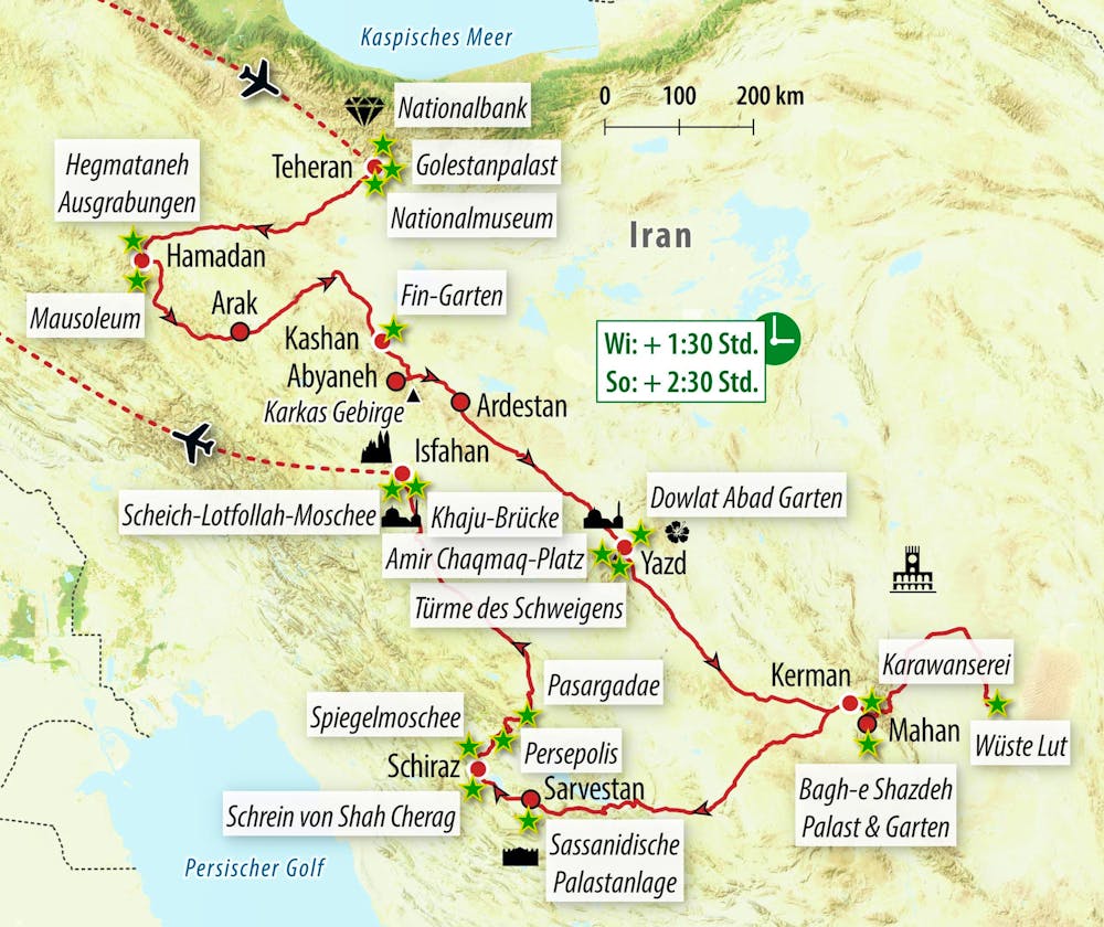 Ihre Reiseroute – © Eberhardt TRAVEL
