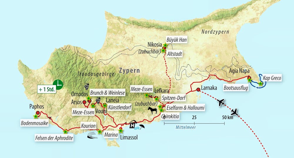 Ihre Reiseroute &ndash; &copy; Eberhardt TRAVEL