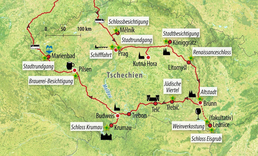 Ihre Reiseroute &ndash; &copy; Eberhardt TRAVEL