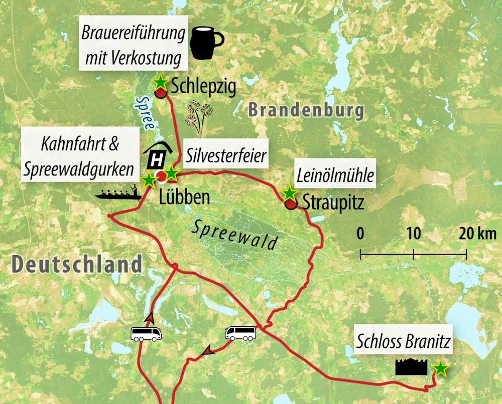 Ihre Reiseroute DE-YYSPR – © Eberhardt TRAVEL
