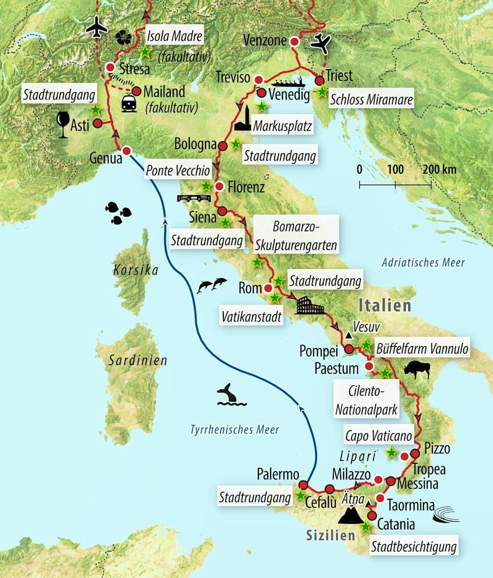Ihre Reiseroute – © Eberhardt TRAVEL