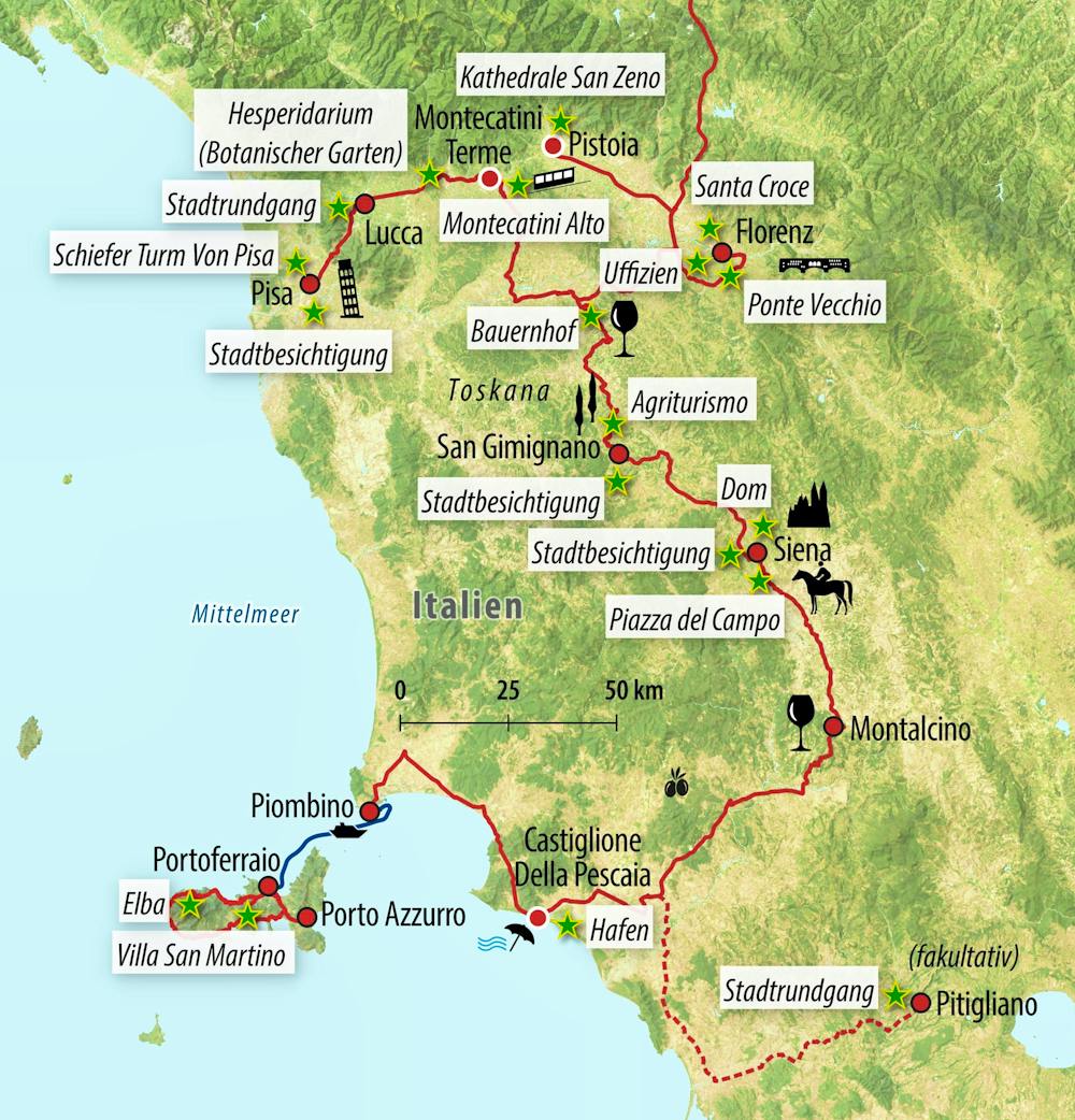 Ihre Reiseroute – © Eberhardt TRAVEL