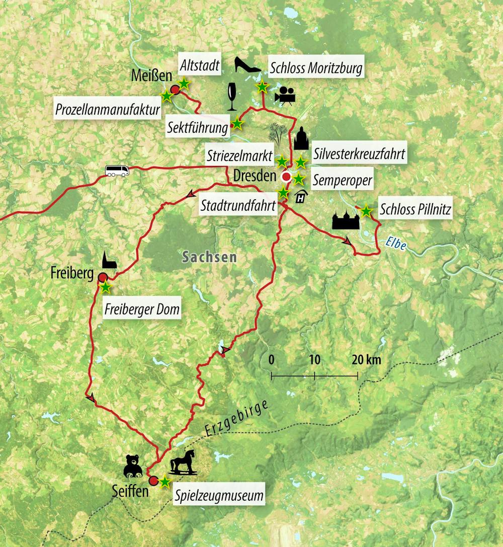 Ihre Reiseroute – © Eberhardt TRAVEL