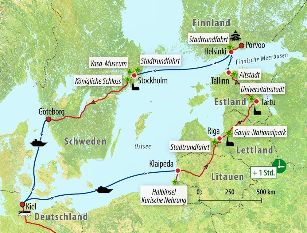 Ihre Reiseroute – © Eberhardt TRAVEL