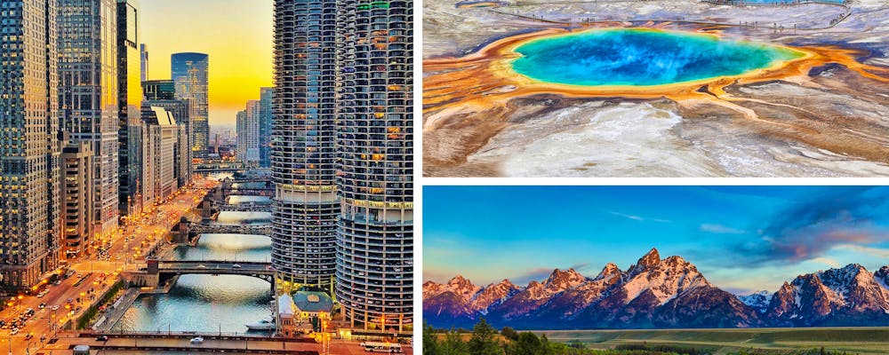 Chicago, Yellowstone-Nationalpark und Rocky Mountains – © Adobe Stock