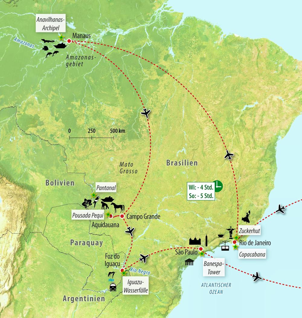 Ihre Reiseroute – © Eberhardt TRAVEL