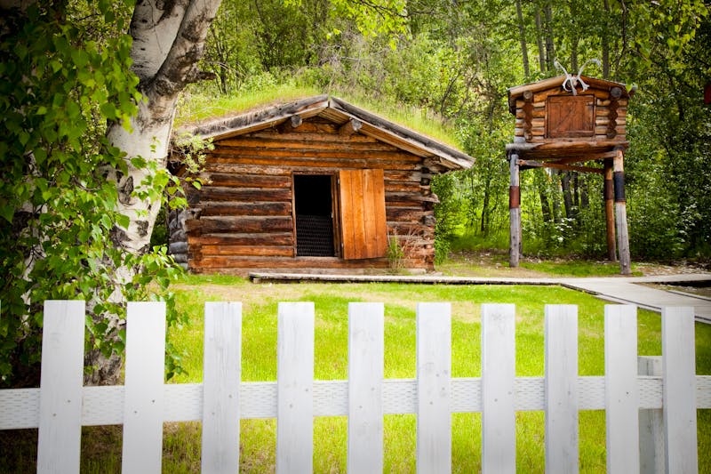 Blockhütte von Jack Londons Roman 