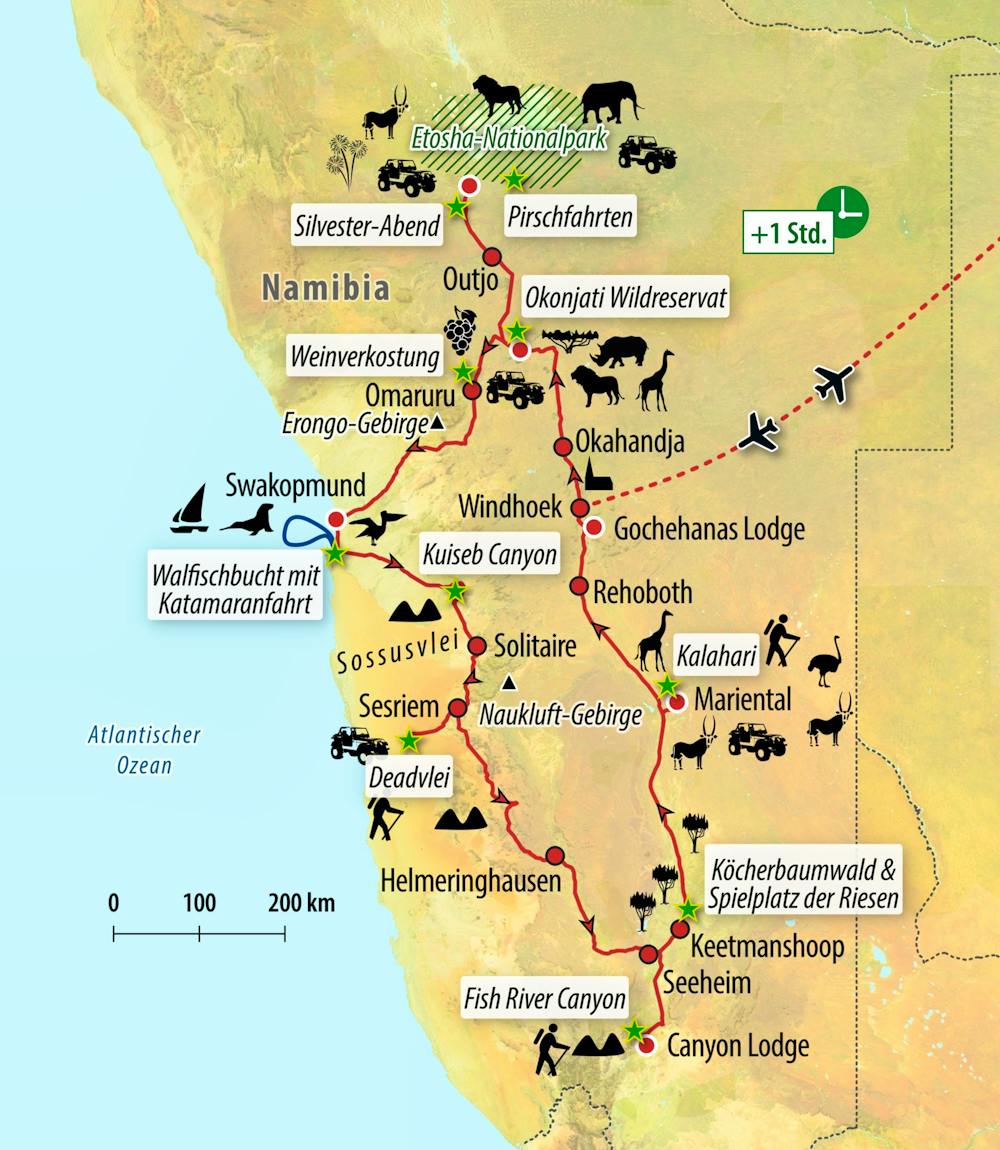 Ihre Reiseroute – © Eberhardt TRAVEL