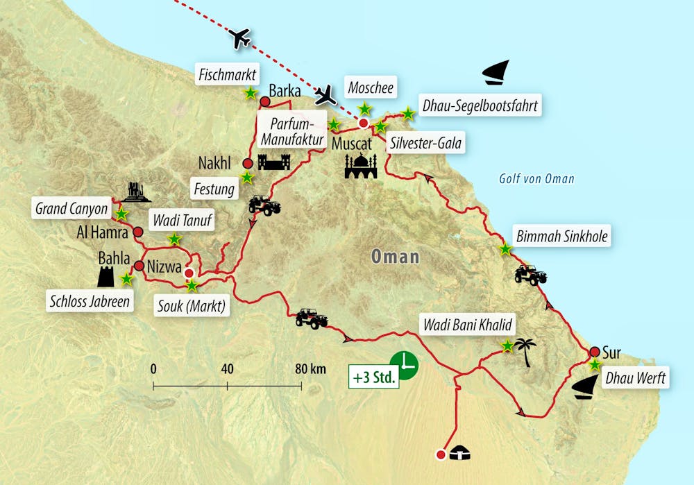 Ihre Reiseroute – © Eberhardt TRAVEL