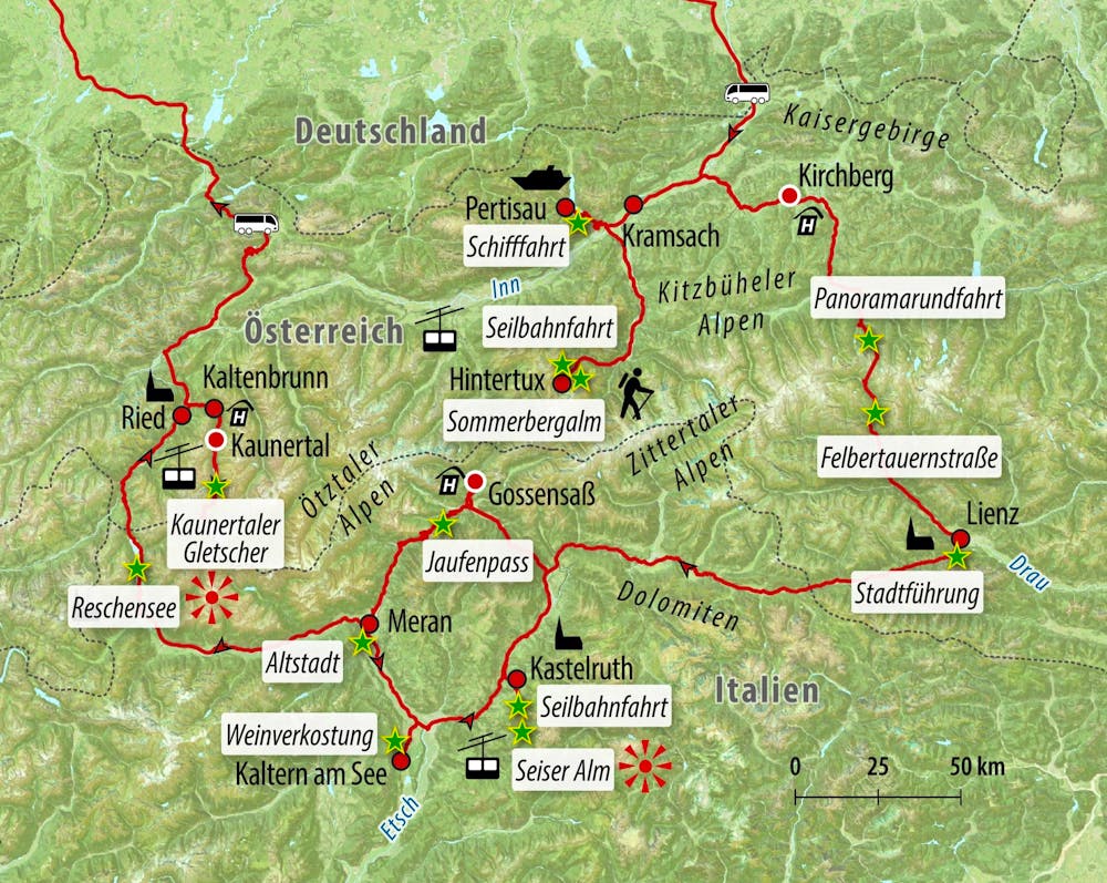 Ihre Reiseroute – © Eberhardt TRAVEL