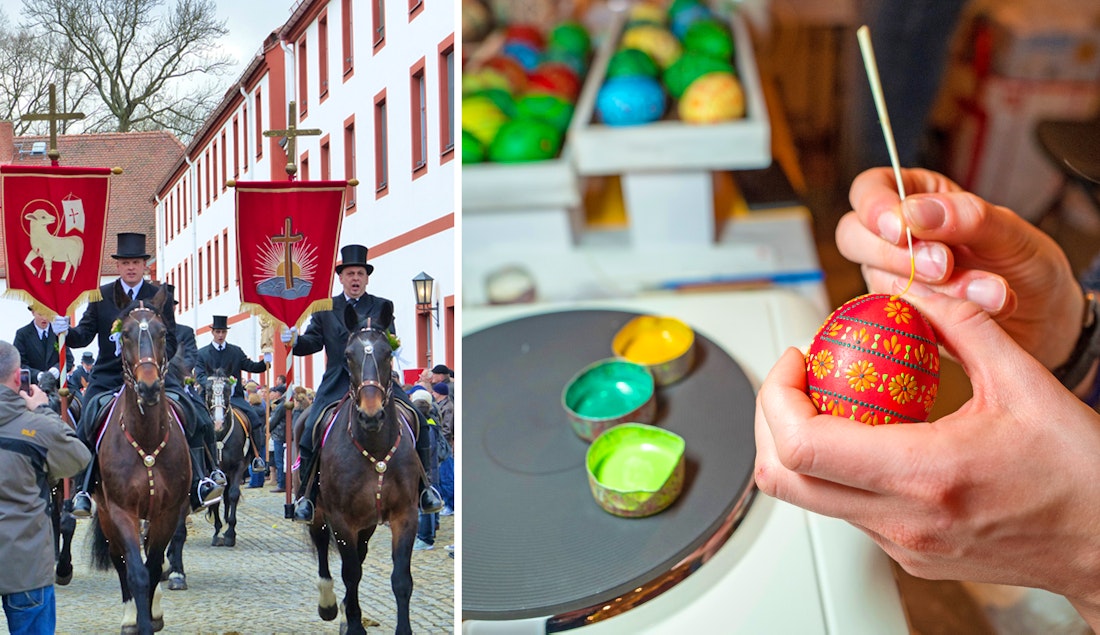 Osterreiter und Ostereier in der Oberlausitz – © Dr. Michael Krause / Mark - adobe.stock.com