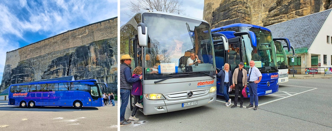 Team-Event - Reisebusse vor der Festung Königstein – © Eberhardt TRAVEL - Kristin Weigel