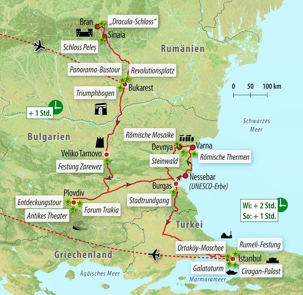 Ihre Reiseroute – © Eberhardt TRAVEL