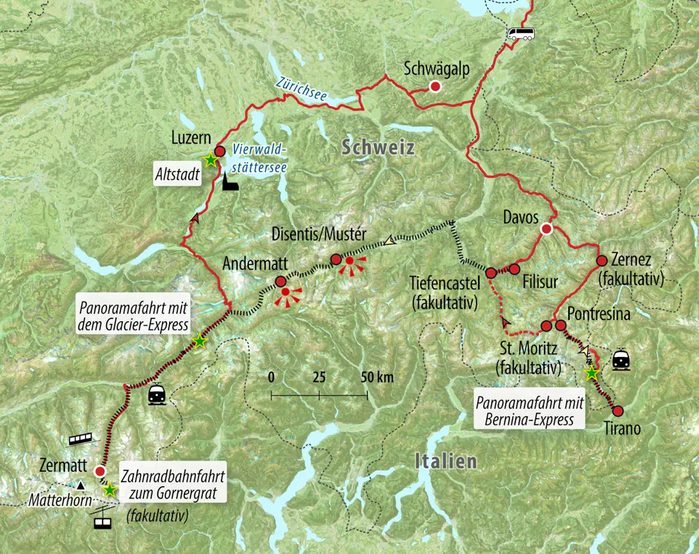 Ihre Reiseroute &ndash; &copy; Eberhardt TRAVEL