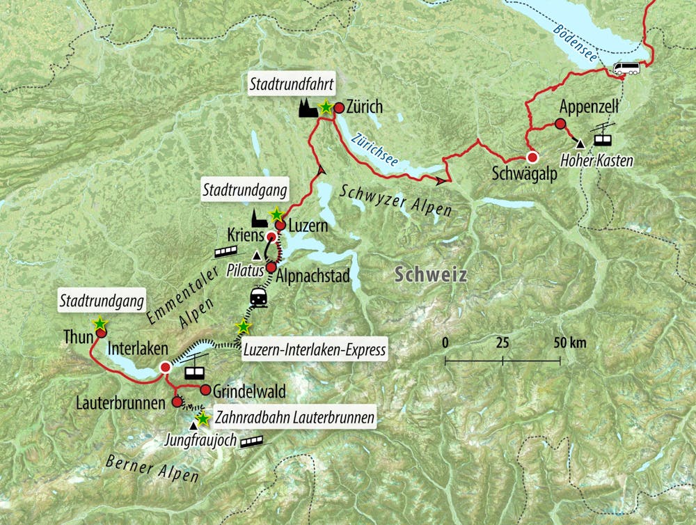 Ihre Reiseroute – © Eberhardt TRAVEL