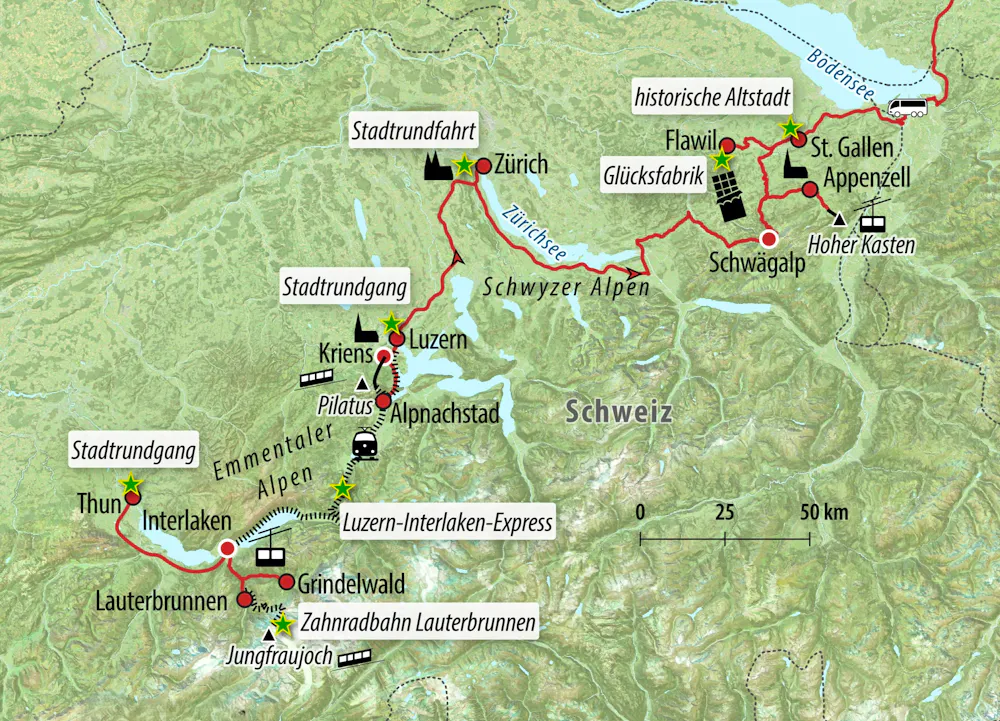 Ihre Reiseroute &ndash; &copy; Eberhardt TRAVEL