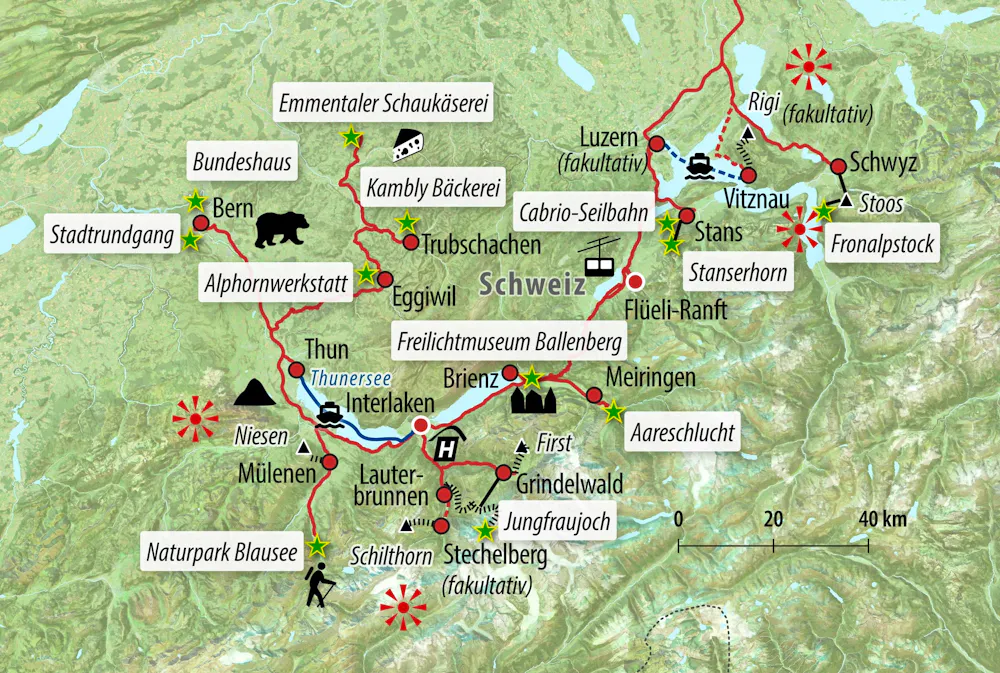 Ihre Reiseroute &ndash; &copy; Eberhardt TRAVEL