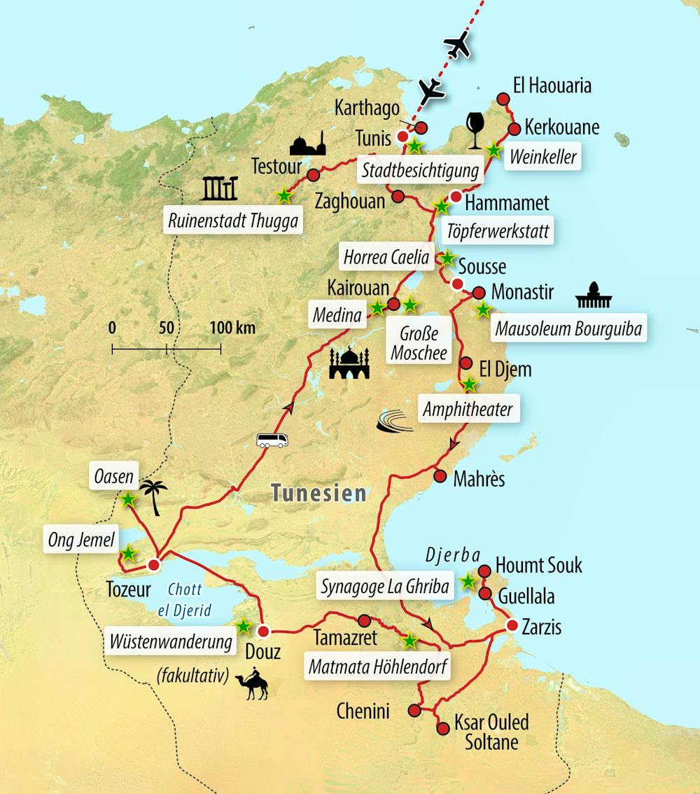Ihre Reiseroute – © Eberhardt TRAVEL