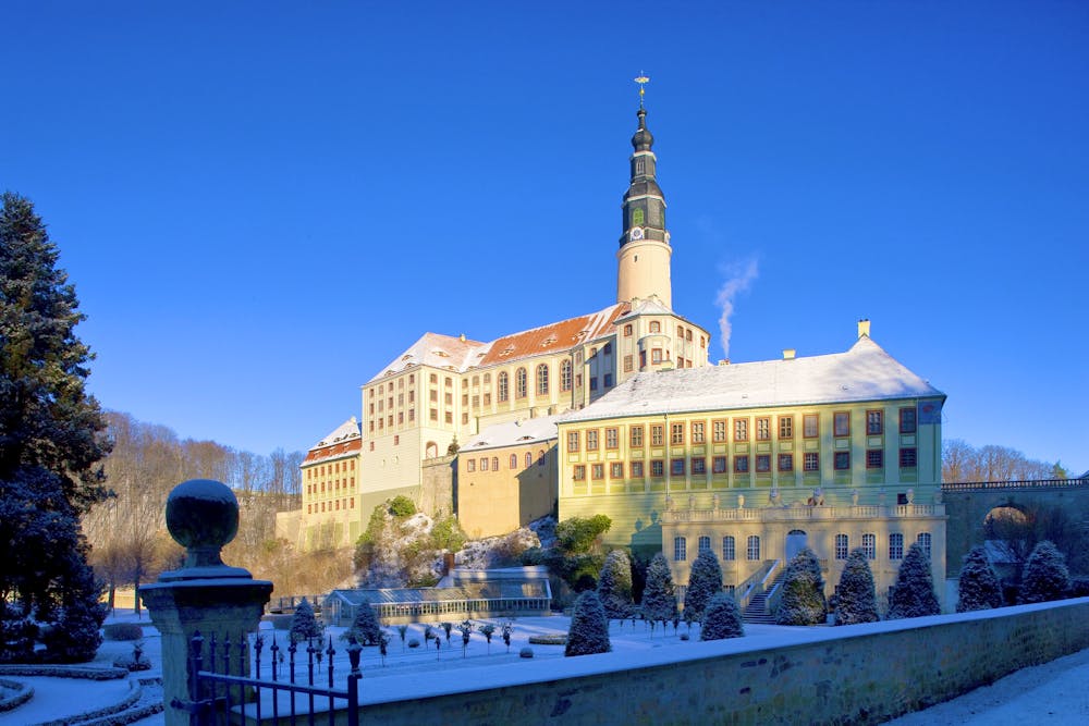 Schloss Weesenstein im Winter &ndash; &copy; Sylvio Dittrich / www.schloesserland-sachsen.de