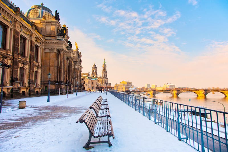 Winter in Dresden auf der Brühlschen Terrasse - ©santosha57 - stock.adobe.com