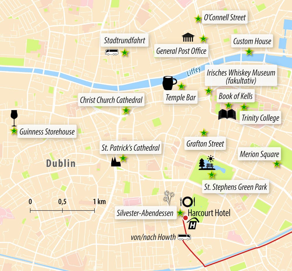 Ihre Reiseroute IE-YYDUB – © Eberhardt TRAVEL