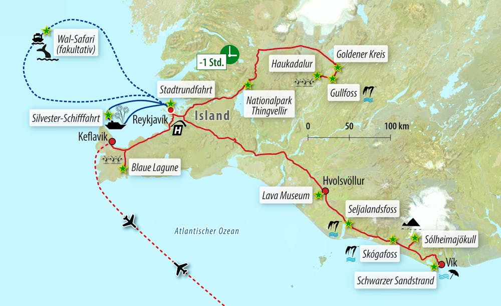 Ihre Reiseroute IS-YYREY – © Eberhardt TRAVEL