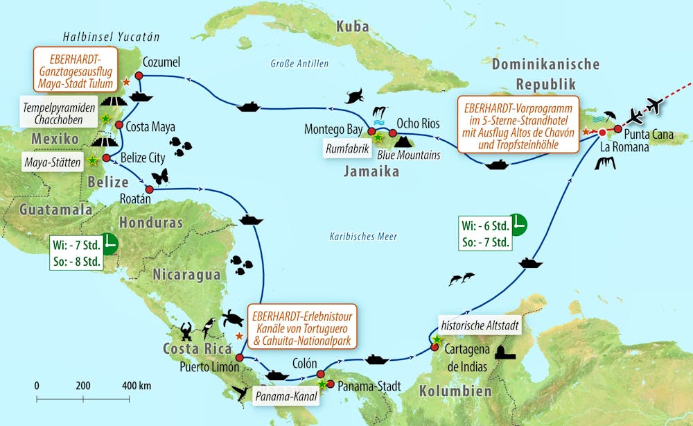 Ihre Reiseroute – © Eberhardt TRAVEL