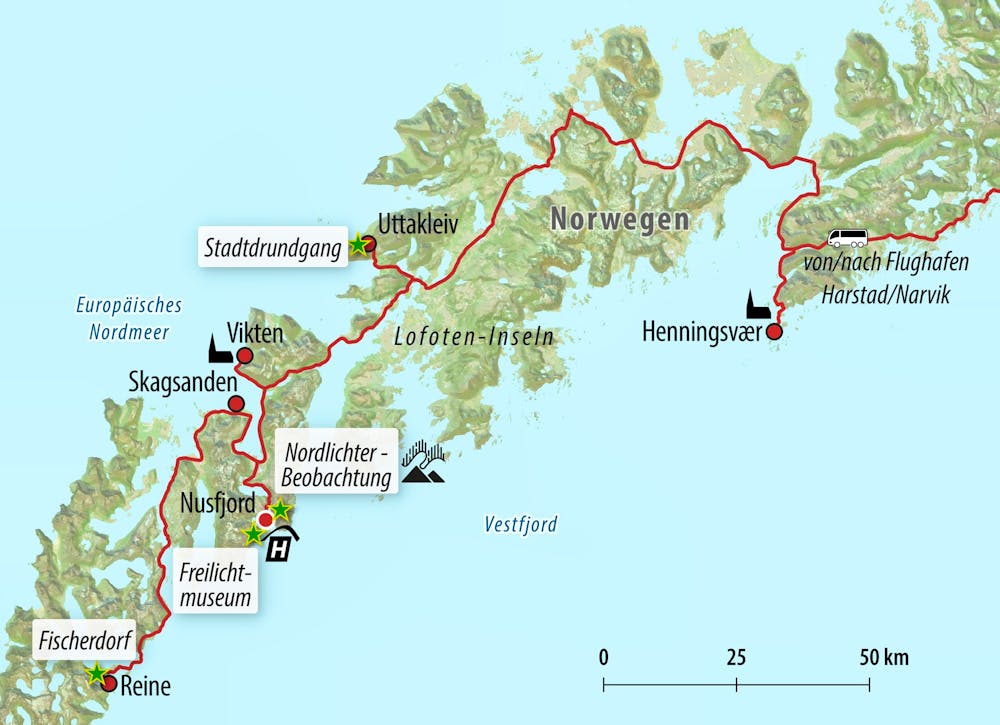 Ihre Reiseroute NO-FOLOF  – © Eberhardt TRAVEL 