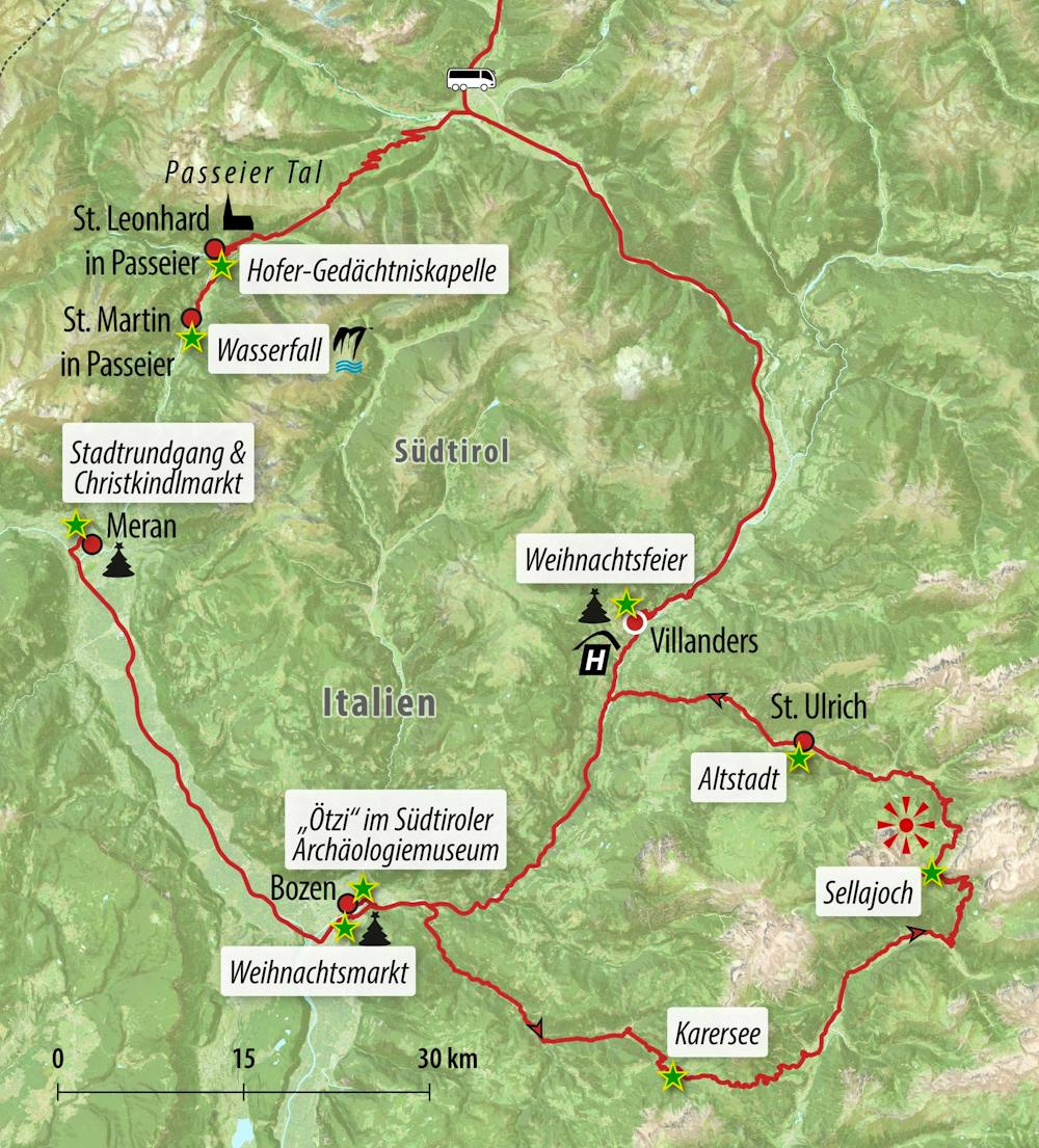 Ihre Reiseroute IT-BWWHU – © Eberhardt TRAVEL