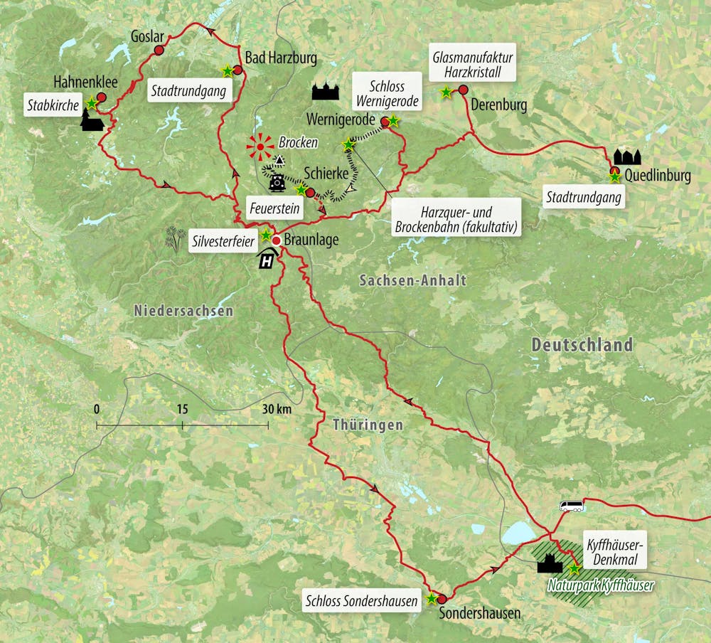 Ihre Reiseroute DE-YYHAR – © Eberhardt TRAVEL