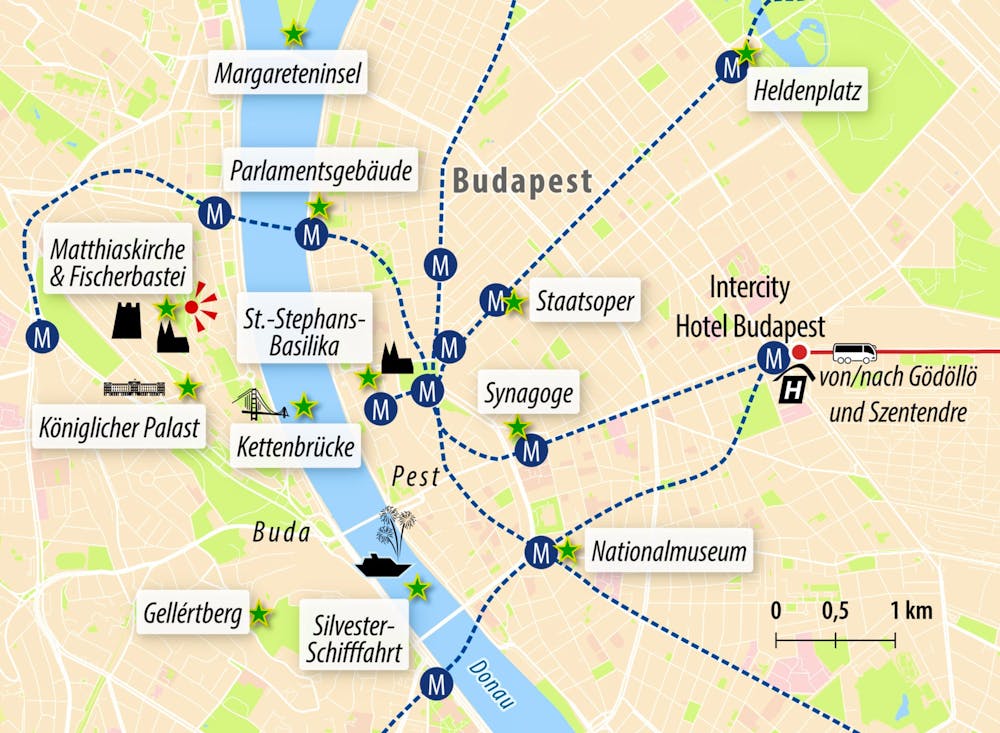 Ihre Reiseroute HU-YYBUD – © Eberhardt TRAVEL