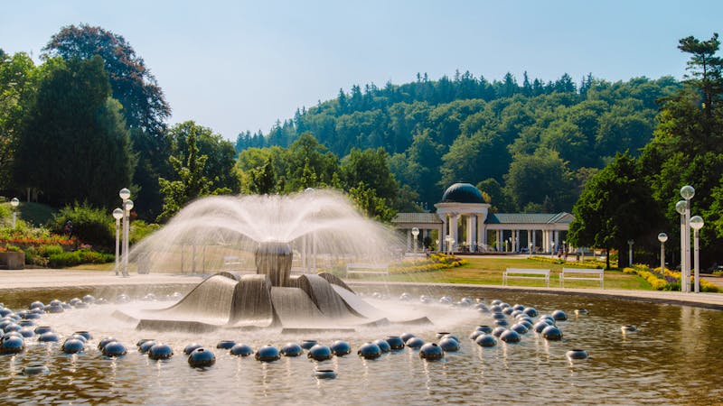 Marienbad im Böhmischen Bäderdreieck - Wasserspiele im Kurpark - &copy;Database KIMSL - Tourismus Marienbad