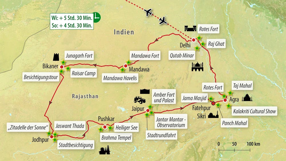 Ihre Reiseroute – © Eberhardt TRAVEL