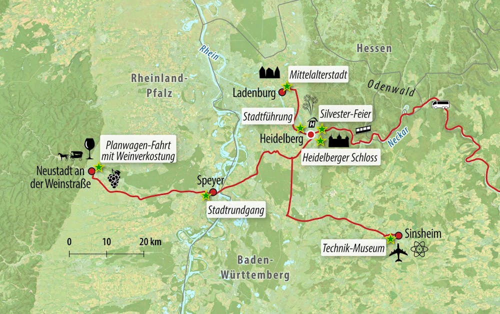 Ihre Reiseroute – © Eberhardt TRAVEL