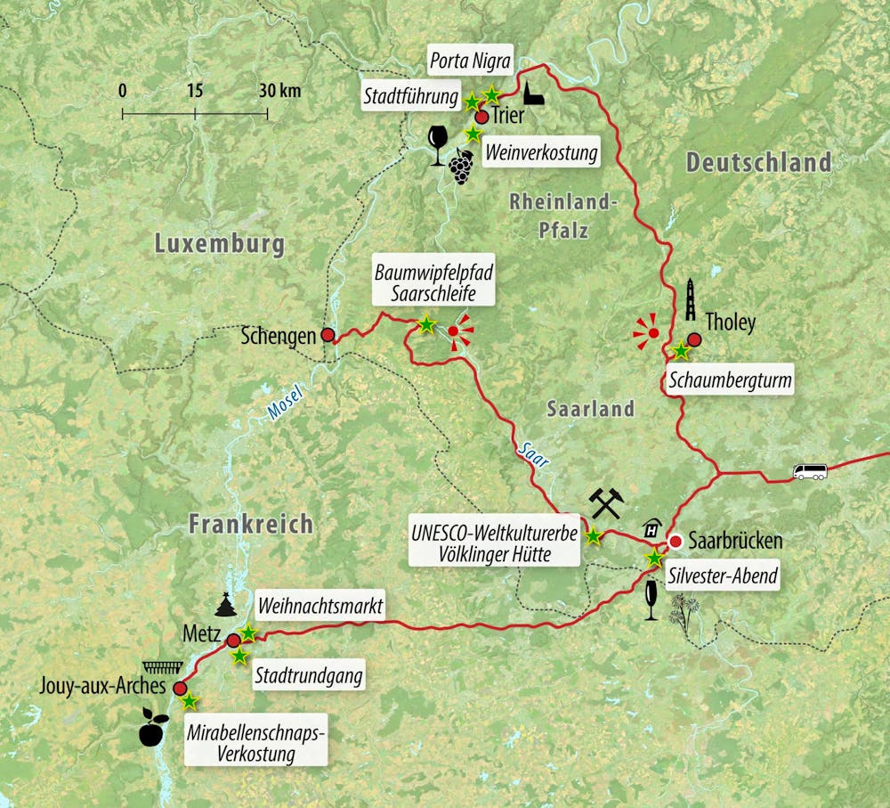 Ihre Reiseroute – © Eberhardt TRAVEL