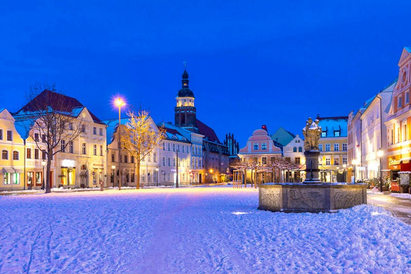 Der Cottbuser Altmarkt im winterlichen Glanz - ©(C) CMT / Andreas Franke