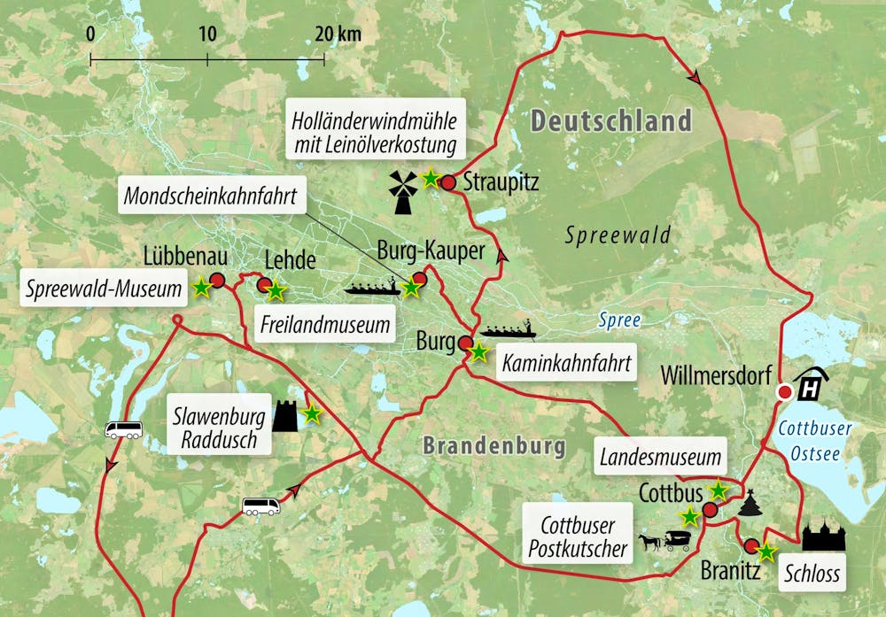 Ihre Reiseroute DE-SPABC – © Eberhardt TRAVEL
