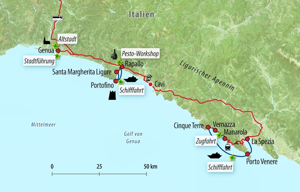 Ihre Reiseroute &ndash; &copy; Eberhardt TRAVEL