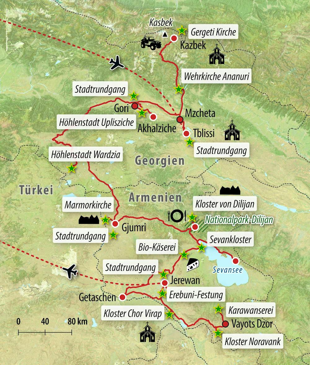Ihre Reiseroute – © Eberhardt TRAVEL