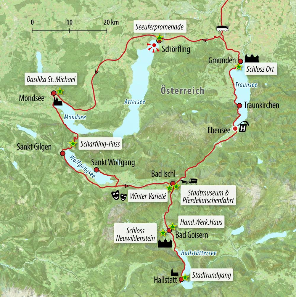 Ihre Reiseroute AT-VAISC – © Eberhardt TRAVEL