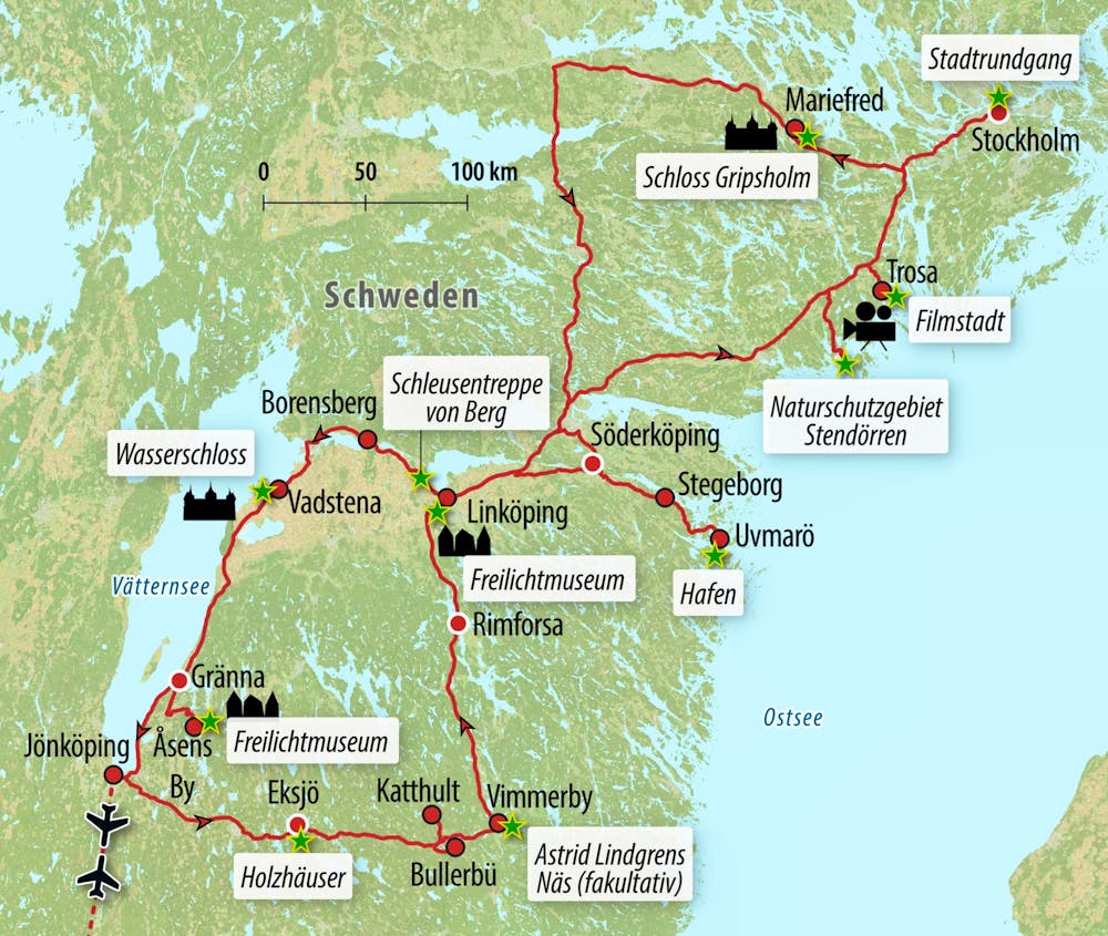 Ihre Reiseroute SE-MWOST – © Eberhardt TRAVEL